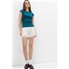 Intimissimi Maglia Manica Corta In Cotone Superior A Costine Verde