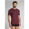 Intimissimi T-shirt In Cotone Superior Elasticizzato Bordeaux