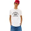 Tommy Jeans Uomo T-Shirt Maniche Corte Gym con Scollo Rotondo, Bianco (Ecru), L