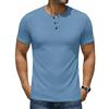 iClosam Maglietta Henley da Uomo con Bottoni, Leggera e Antipiega, Ideale per l'Estate, vestibilità Regolare, dalla S - 3XL