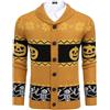 COOFANDY Cardigan da uomo Slim Fit Maglione a maglia Renna Norvegese Ugly Maglione natalizio con collo a scialle Rosso L