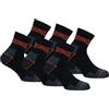 Lonsdale 6 Paia Calze Quarter Lavoro Lunghezza Sopra la Caviglia - Rinforzo Punta Tallone - Spugna Cotone (Nero, 39-42)