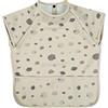 Vicloon Bavaglino con Maniche Corte, Bavaglino Anti-Mess a Manica Corte con Tasca, Impermeabile, Bavaglini Pappa Svezzamento, Grembiule Pappa, Unisex per Bambini (Conchiglia)