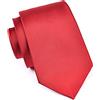 Massi Morino Cravatta in seta Rosso uomo - 6,5 cm di larghezza, 155 cm di lunghezza - 100% seta I Cravatta da uomo slim-fit I Confezione regalo inclusa