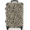 NoBoringSuitcases.com valigia grande 20-23 kg, media, trolley medio, rigida, rigido, da stiva, valigie grandi, bagaglio, leggera, medie rigide, con 4 ruote girevoli, 67 cm - 72 L, Strisce zebrate