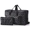 Arxus Grande Borsone Pieghevole da Borsone da Trasporto con Borsa da Viaggio e Tracolla (Cane Nero)