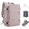 SEAFEW Zaino Sottovuoto da Viaggio con Pompa Borsa da Cabina per Ryanair 40x30x20 Aereo Bagaglio a Mano per Easyjet Impermeabile Lavoro e Scuola Trekking Casual Daypack per 14" laptop,H05-Rosa lila
