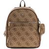 GUESS zaino per il tempo libero con scomparto per laptop Power Play II Tech Backpack Latte Logo/Brown marrone chiaro