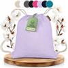 Naturstube® Sacca Sportiva in Cotone Lavanda Pastello (1 Pezzo, 38 x 42 cm) Oeko-TEX® | Zaino Sacca con Coulisse da Palestra, Mare e Spiaggia | Sacchetta Porta Scarpe per Uomo, Donna e Bambini