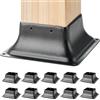 VEVOR Confezione da 10 Supporti per Pali in Legno 4''x4'' 102x102 mm, Base per Pali Interni 91,4x91,4 mm in Acciaio a Carbonio per Ancoraggio Pali in Legno Ringhiere, Corrimano di Terrazze, Portici