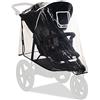 hauck Parapioggia Passeggino 3 Ruote Universale - 58 x 48 x 90 cm Compatibile con Modelli Runner - Antipioggia Catarifrangente con Finestrina e Fori di Ventilazione - Facile da Fissare - Trasparente