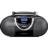 Lenco SCD 6900 - Radio portatile DAB+ DAB+ - Bluetooth - Radio FM - Boombox con lettore CD/MP3 - lettore cassette - Ingresso USB - AUX-In - Jack per cuffie da 3,5 mm - Nero
