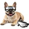 PETLESO Occhiali da sole per cani medi, anti-UV, antivento, per cani, con elastico regolabile, per cani di taglia media, colore argento, M
