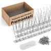 BOYIFEIJIE Dissuasori per Piccioni Premontati 1,5 m, Spuntoni per Piccioni e Uccelli in Acciaio Inox 304 con Viti e Fascette, Spuntoni Anti Piccioni per Balcone, Tetto, Grondaia, Muri e Davanzali