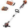 Fuxtec Decespugliatore a batteria FUXTEC E2RTSET - Tagliabordi 2x20V - Taglio 30 cm - Manico telescopico 138-173 cm - 8000 giri/min - Barra protezione piante