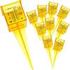 NYKKOLA Water & Energy Savers Dieci Pezzi 3,8 cm pluviometro/spruzzatore a Pressione, Bocca Larga, Giallo Brillante all' Aperto Acqua Strumento di misurazione 10 Pezzi