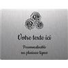 Mygoodprice Targhetta incisa commemorativa con 3 rose autoadesive, 20 x 15 cm, personalizzabile da 1 a 3 linee in alluminio spazzolato