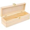 Ingrosso e Risparmio 1 pz Scatola in Legno per Bottiglia Vino con Coperchio Chiusura Cassetta Porta Bottiglie Legno di Pino Naturale Confezione Regalo Vino e Spumante (1 Bottiglia - 36 x 11 x 10 cm)
