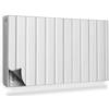 Generic Copertura per Radiatore 110x60 cm Montaggio Facile Senza Viti o Colla Tappetino Magnetico per Termosifone Decorazione per Interni - Struttura Bianca delle lamelle delle Tavole di Legno
