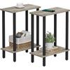 TUTOTAK Piccolo Tavolo Laterale, Tavolo Fine Stretto, Tavolo da Divano Sottile, Comodino Sottile, per Soggiorno, Camera da Letto, Grigio TB01BG0622EU