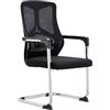 buybuy Sedia da Ufficio Professionale Ergonomica con Schienale Traspirante in Poliestere e Alluminio Colore Nero 54x57x101 cm Portata 150 kg OC12B