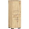 AKORD | Mobile da Bagno FIN 85 | 30x85x30 cm, peso 25 kg | 2 Ante e 1 Cassetto | Moderna Mobiletto | Armadio a muro | Armadietto chiuso in piedi | Adatto Anche come Pensile | Quercia Artisan