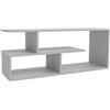 Shefa Eden - Supporto per TV compatto, 100 cm, in legno, grigio, unità multimediale con ripiani aperti, piccolo moderno e moderno, per soggiorno, camera da letto