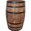 weeco Barile di legno decorativo - Mobili in stile rustico per bar, hotel, ristoranti - Botte di vino - Tavolo da birra o bevande - wengé 80 x 50 cm