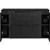 [en.casa] Mobile Sottolavabo NEWPORT da Parete con 2 Cassetti e 2 Armadietti con Ripiano Sottolavandino per Bagno con Frontali Decorativi 120 x 60 x 40 cm - Nero