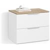Livinity Cassettiera Piave, Bianco/Sonoma, 60 x 50 cm