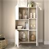 Dmora Credenza Pallavicini 43x81x138h cm Bianco 4 Ripiani 6 Vani, Madia 3 Ante