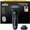Braun Serie 5 Rasoio Elettrico Barba, 1 Accessorio, 52-B1200si, Blu