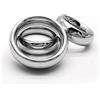 MKGMYGZ Metal Cock Ring Penis Weight Pleasure Ring for Men, Male Stainless Steel Testicle Stretching Rings Sexual Stimulation Device Prolonged Erection Sex Toy JS-091 (50MM/220G)