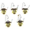 KAISH Gold Premium 5 pezzi Ottone Materiale Filettatura Metrica Audio 1/4 Femmina/Uscita Basso/Jack di Ingresso 6,35 mm TS Mono Panel Mount Presa Jack con Dadi e Rondella