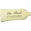 KAISH 2 fori in metallo oro 1 strato per chitarra Truss Rod Cover con lettere bianche STANDARD stampa ferro Truss Rod Cover per USA Les Paul LP/SG