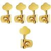 KAISH Cloverleaf Lefty - Accordatori per basso a 5 corde, accordatrici per basso a 5 corde, tasti di accordatura per basso, standard, Highway One Series, Jazz Bass J Bass/Precision Bass P Bass Gold 4