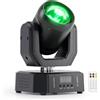 Fieryzeal 30W Beam Teste Mobili LED Mini Luce da palcoscenico 5 modalità controllo con Telecomando Luci Palcoscenico DMX512 Stroboscopio per Natale Club DJ Discoteca Festa