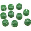 Kaish, manopole rotonde per amplificatore per chitarra, stile vintage, 10 pezzi, colore verde