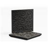 ua acoustics Set di 2 pannelli fonoassorbenti con diffusione | 50x50x5cm | Assorbimento - Diffusione - Riflessione - Insonorizzazione | Legno laminato perforato: [x2 P12 | Nero]