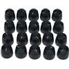 KAISH - 20 manopole per amplificatore per chitarra, con tappo nero, per amplificatore Marshall, colore: Nero