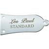 KAISH 3 fori in metallo cromato per chitarra Truss Rod Cover con lettere bianche STANDARD ferro Truss Rod Cover per Epiphone les Paul LP/SG/ES