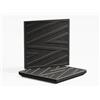 ua acoustics Set di 2 pannelli fonoassorbenti con diffusione | 50x50x5cm | Assorbimento - Diffusione - Riflessione - Insonorizzazione | Legno laminato perforato: [x2 P11 | Nero]