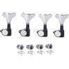 KAISH Lefty 4 corde 18:1 sigillati Bass Tuner Mancino Bass Guitar Tuning Keys Tuning Machine Heads per Ibanez/Yamaha Style acustico/basso elettrico nero con cromo