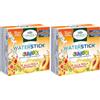 L'Angelica, Waterstick Junior, Gusto Tè alla Pesca Deteinato, Con Frutta, Vitamine, Zero Zuccheri Aggiunti, 1 Astuccio da 12 Stick (Confezione da 2)
