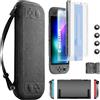 BINBOK VR Switch 2 accessori per borsa sottile per Nintendo, pacchetto da viaggio 11 in 1: pellicola protettiva in vetro, custodia docking cover rigida con impugnatura per pollice per Joycon Controller 2025