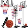 Kesser Canestro da basket KESSER® Premium con struttura, ruote. Include pallone da basket e pompa. Altezza del canestro regolabile da 230 a 305 cm. Struttura regolabile in altezza. Set completo per basket, da esterno, colore bianco
