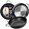IBILI MENAJE, S.A. Padella Ibili Honda 2 manici I-chef 36 cm Argento Argento Taglia unica