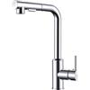KeeGone Rubinetto per Cucina, Miscelatore con Doccino Estraibile, Rubinetto Lavello Girevole 360°, Miscelatore in Lega Resistente Alla Ruggine, Due Getti, Cromato