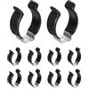QUARKZMAN 10Pcs Clip A U T10 Portatubo In Acciaio Inossidabile Per LED Tubi Fluorescenti Supporto Per Montaggio Tubi Lampada 24mm 15/16 Accessori Per Fissaggio Asta 37mm H Nero