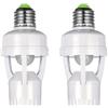 Frefgikty Adattatore portalampada E27 con sensore di movimento PIR AC100-240V rilevatore di presenza umana